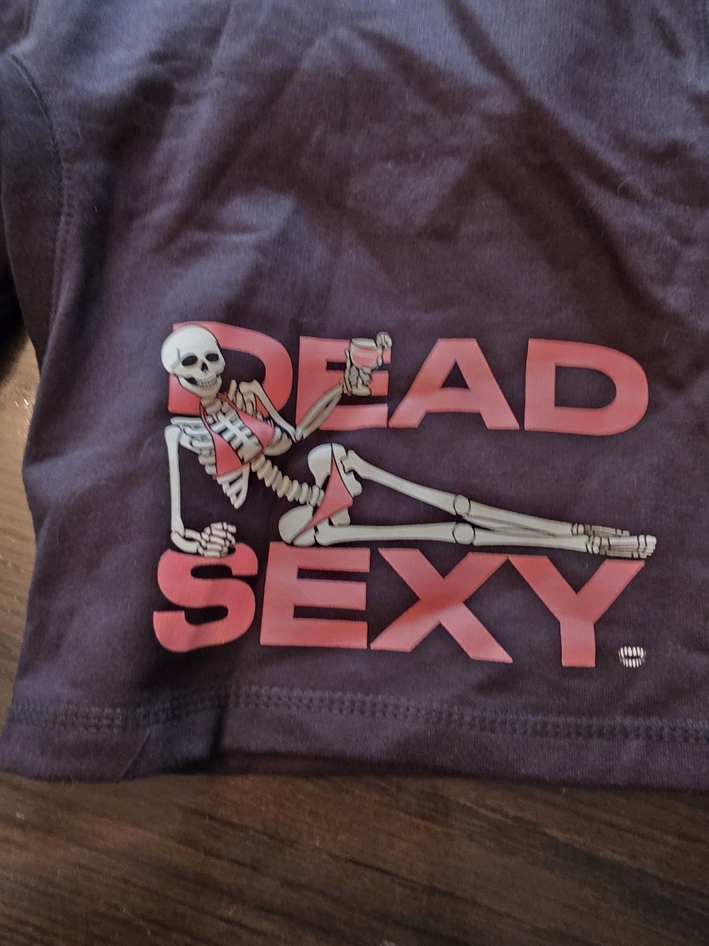 Men's Black 'Dead Sexy' Graphic Athletic Shorts Nwot - Picture 3 of 8